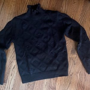 Black Turtleneck Sweater by The Cashmere Project